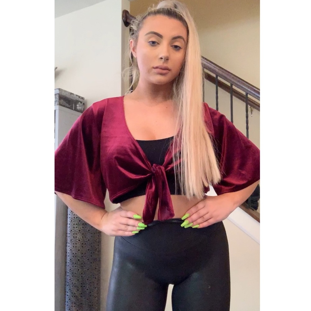 Windsor maroon crop top